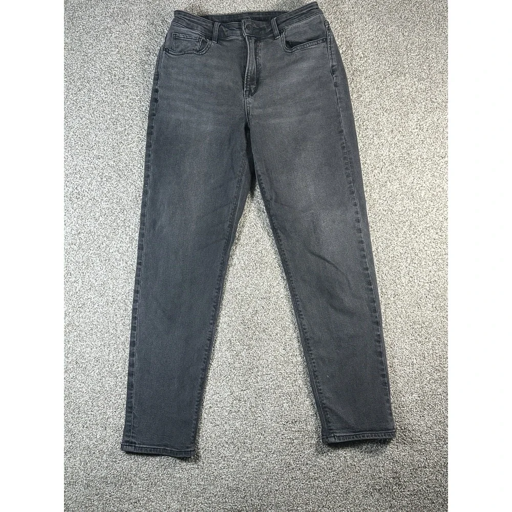 American Eagle Outfitters Jeans‎ Womens 4 Black Cotton Denim Mom Curvy Stretch